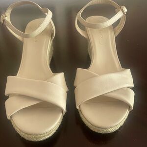 Cole Haan Cream Espadrille Platform Sandals
